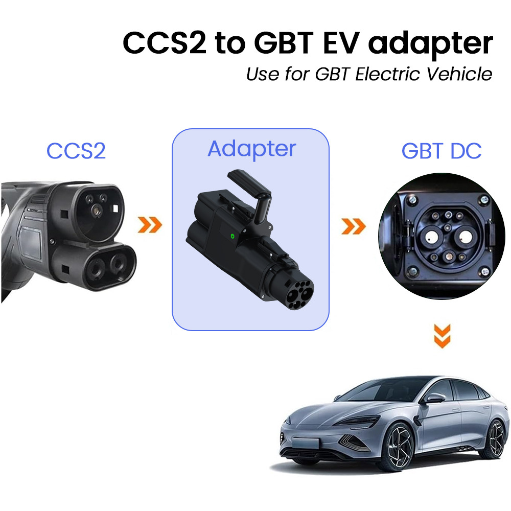 Gb/T To Ccs2 200A Fast Charging Adapter - Ccs2からgbおよびt電気コンバーターアダプター、evse 200a、dc高速充電ev充電器、ccsコンボ2からgbt ev充電器